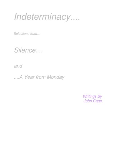 john cage indeterminacy pdf.